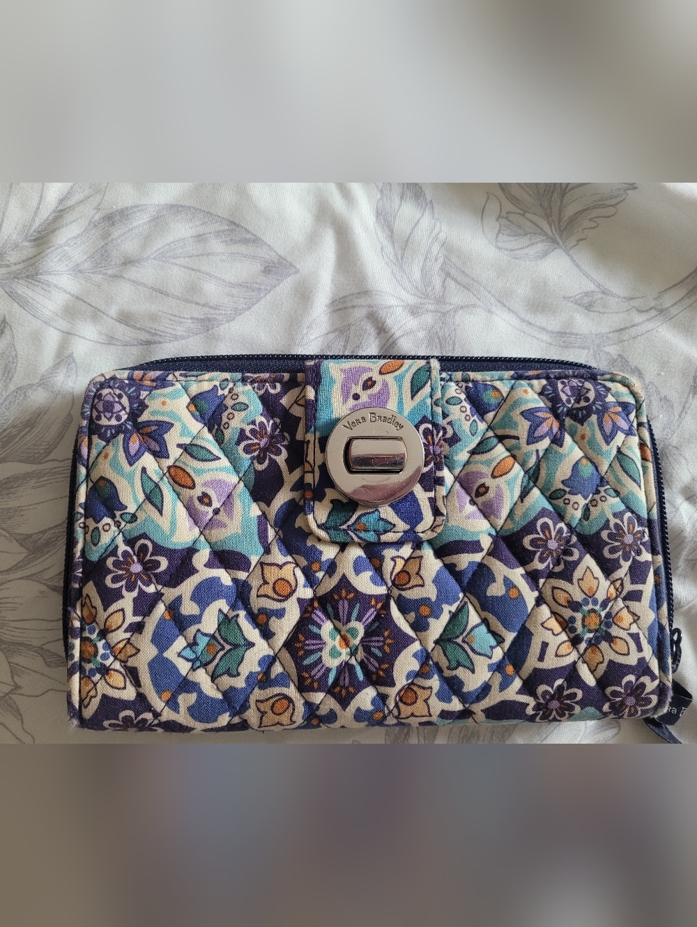 Vera Bradley Quilted Turnlock Clutch - Floral Print